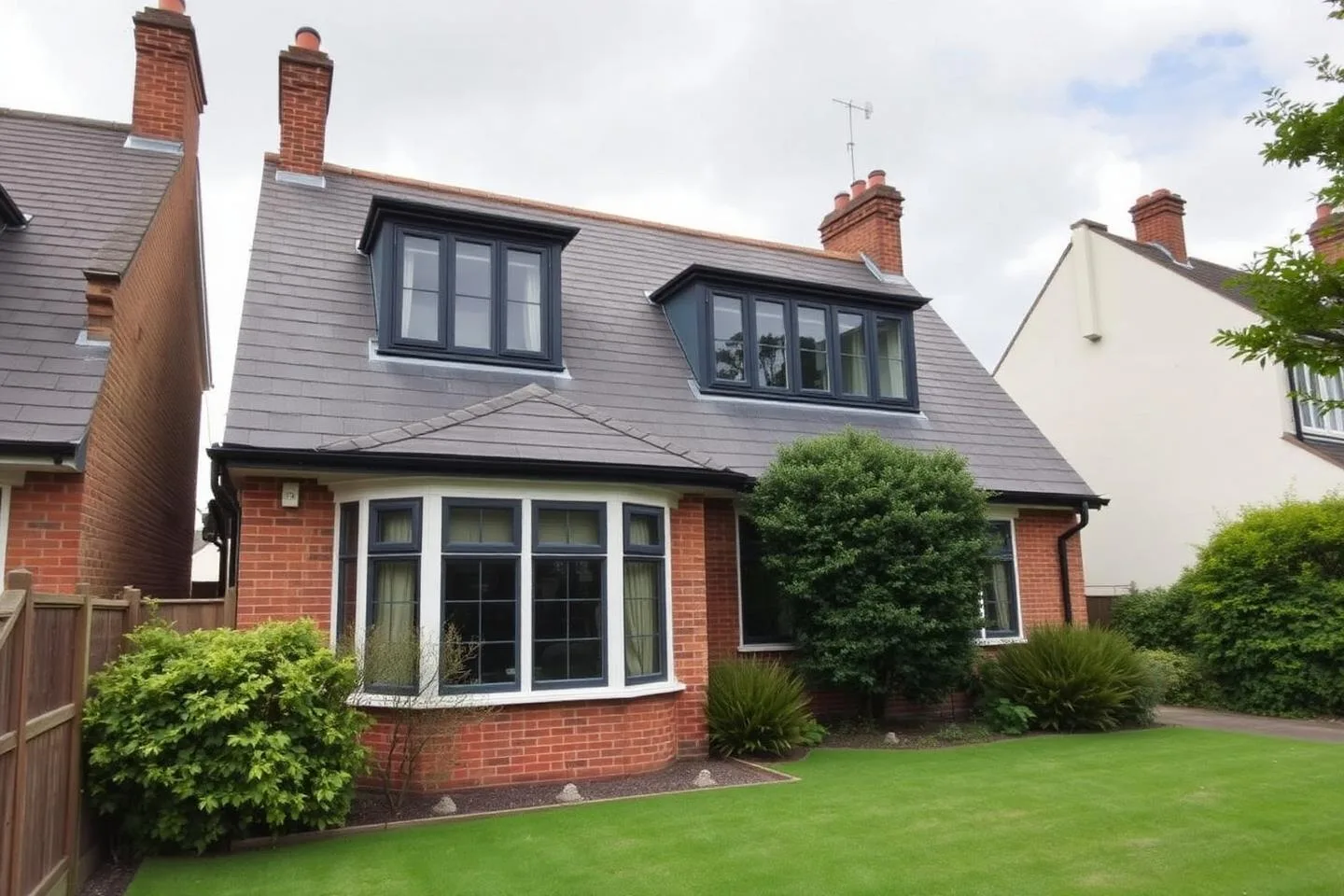 Modern rear dormer loft conversion with full-height glazed doors