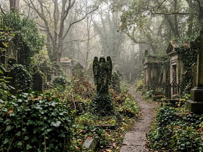 Highgate Cemetery Victorian tombstones N6 London