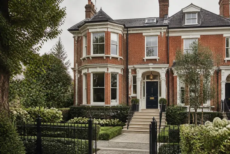 Completed brick and glass extension exterior